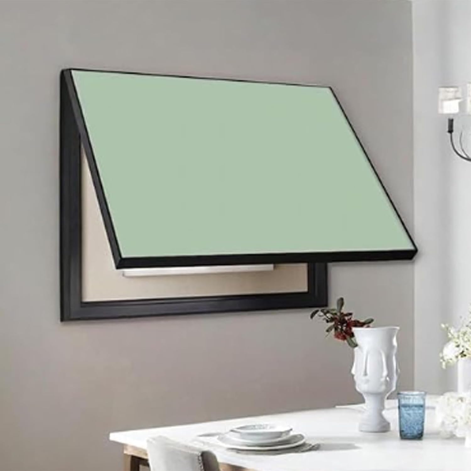 Breaker Box Cover Decorative, Electrical Panel Cover, Solid-Colored Circuit Breaker Panel Covers, for Living Room Home Office(Green,70x50cm/27.6x19.7in)