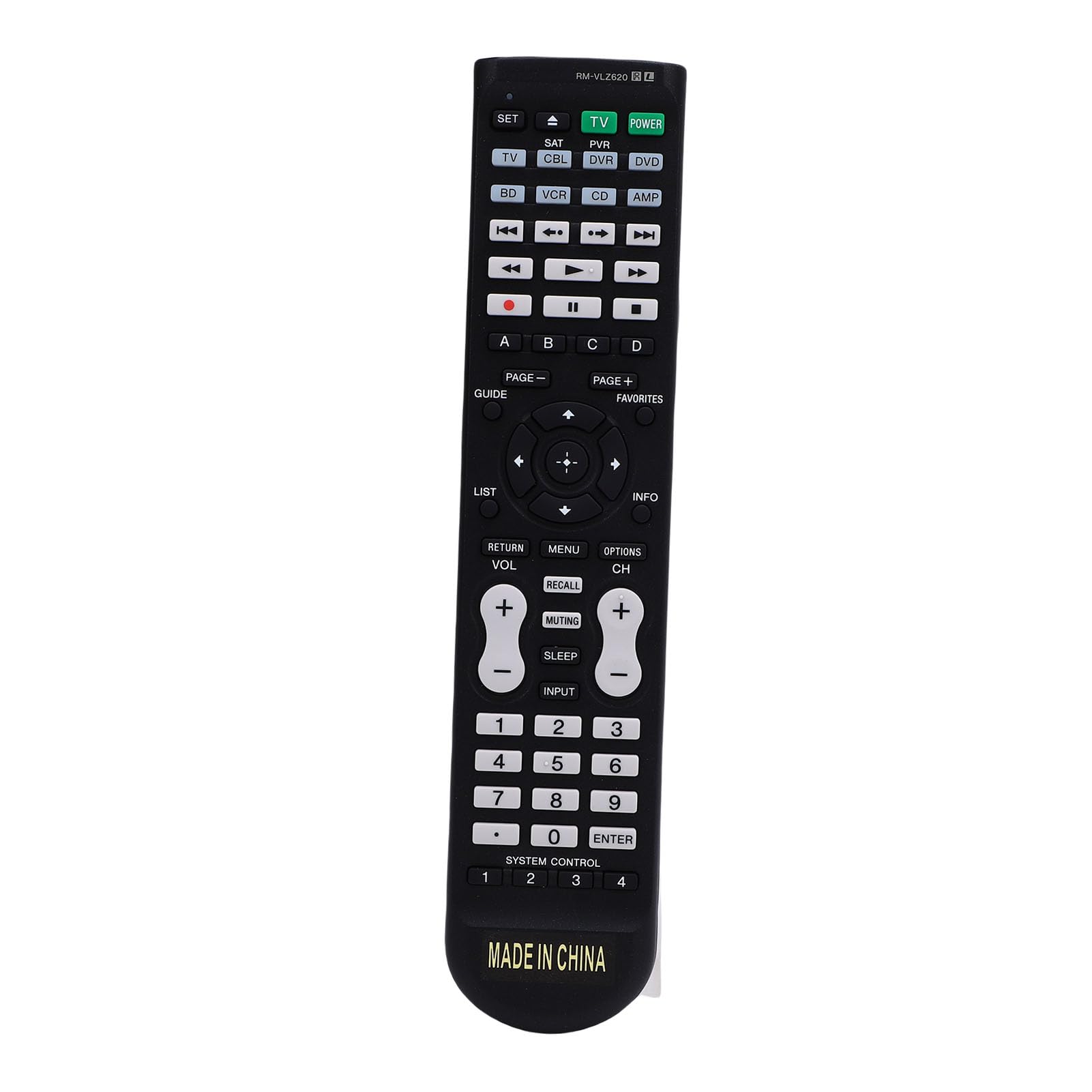 Denash Apprentissage de Remplacement de la Télécommande avec Télécommande DVD, RM VLZ620 Universel, Compatible avec TV, DVR, Magnétoscope, CD, AMP, CBL, BD pour TV DVD DVR VCR CD AMP