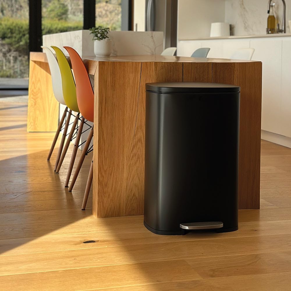 KITCHEN MOVE, Cubo de Cocina de Pedal 50 L Admiral Negro