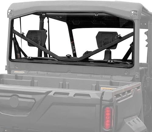 Defender - Parabrisas trasero, A & UTV PRO resistente a los arañazos, panel de ventana trasera completa compatible con Can Am Defender HD 5  HD 8