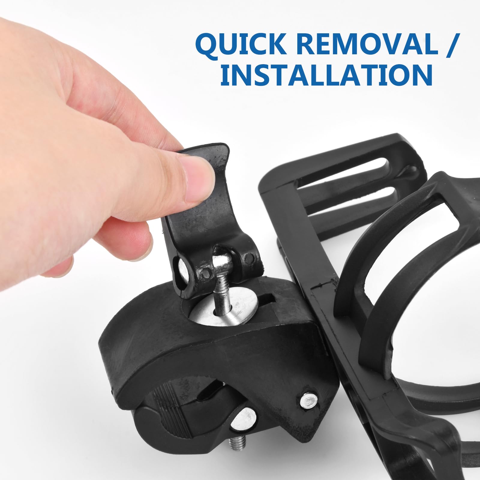 Portabottiglie Universale 360° - Doppia Confezione Per Bici, Passeggini E Sedie A Rotelle - Regolabile E Antiscivolo - Foto 8