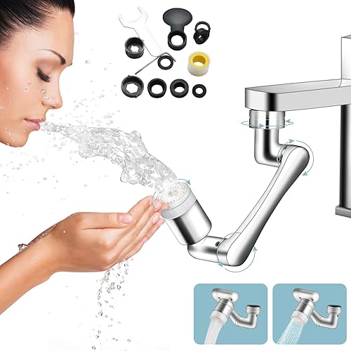 Extensor de grifo 1440 grados giratorio para grifo extensor de grifo aireador 2 modos de salida de agua grifo multifuncional giratorio a prueba de
