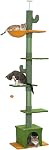 PawHut Floor to Ceiling Cat Tree, Cat Tower with 90.5"-108" Adjustable Height, 5 Tier Activity Centre with Scratching Posts, Hammock, Condo, Toy Ball for Indoor Cats, Light Grey