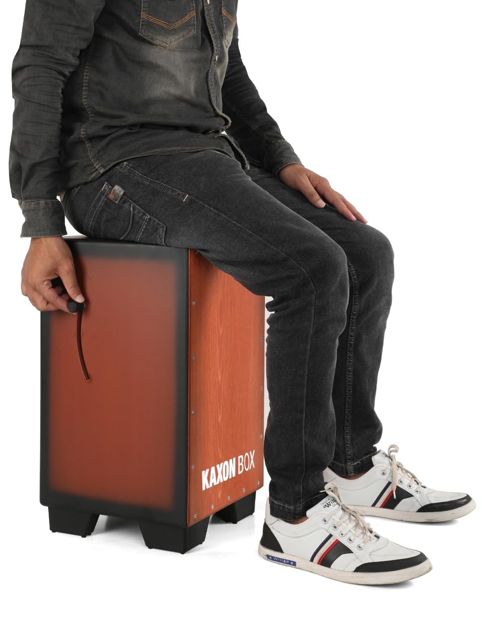 KAXON BOX Adjustable Snare Cajon | Hand Crafted |Heavy Duty cajon|Birch Wood (H:50 W:30 L:30) - 3 Internal Snares, Deep Bass tone. 3