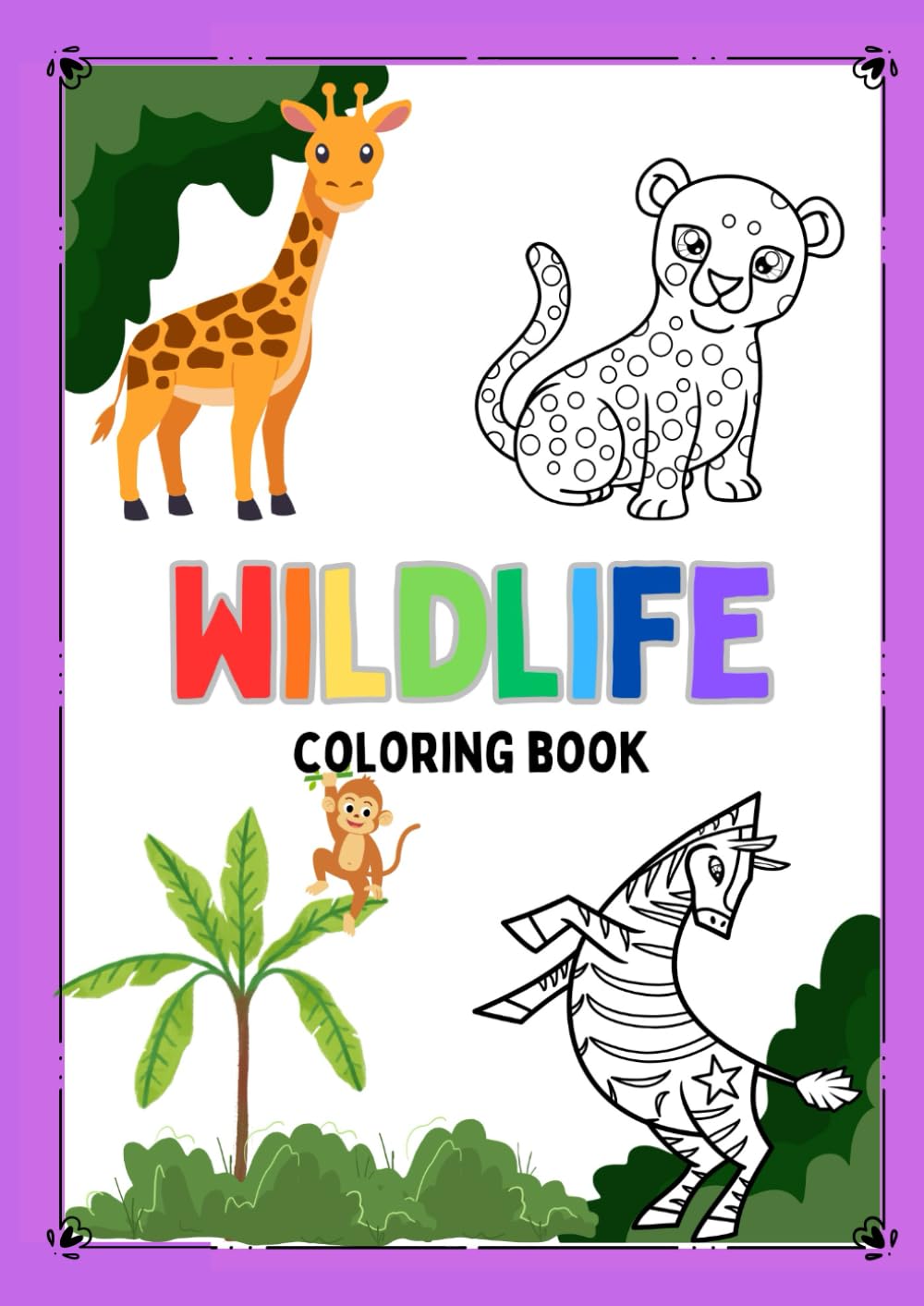 Wildlife - Coloring book for kids