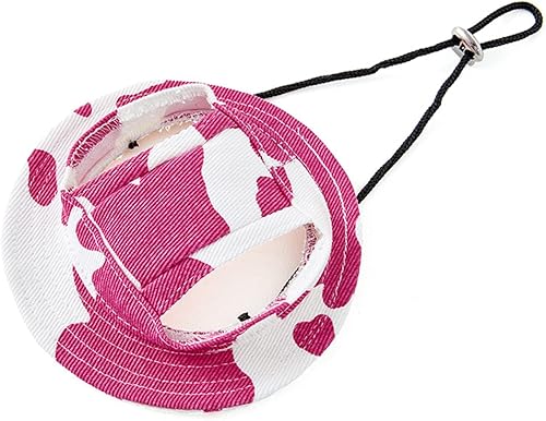 Miniatura 19 de Sombrero de princesa de ala redonda, visera para mascotas, sombrero poroso de malla para perro con agujeros para las orejas para perros pequeños