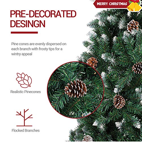 image for INTERGREAT 7 Ft Prelit Christmas Tree with Light, Indoor/Outdoor Chris