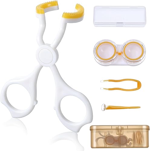 Herramienta aplicadora de lentes de contacto, herramienta de extracción de lentes de contacto con insertoremovedor de ayudante de contacto, pinzas,