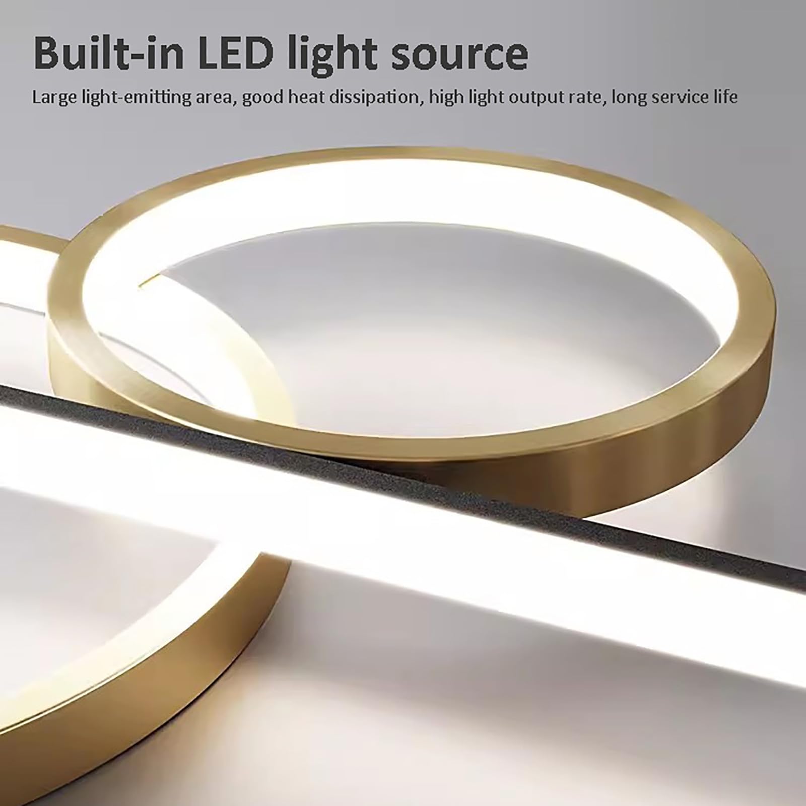 Lámparas colgantes lineales para Isla de cocina, iluminación LED regulable con Control remoto, anillo contemporáneo, lámpara colgante Ajustable para dormitorio, comedor, Sala de e