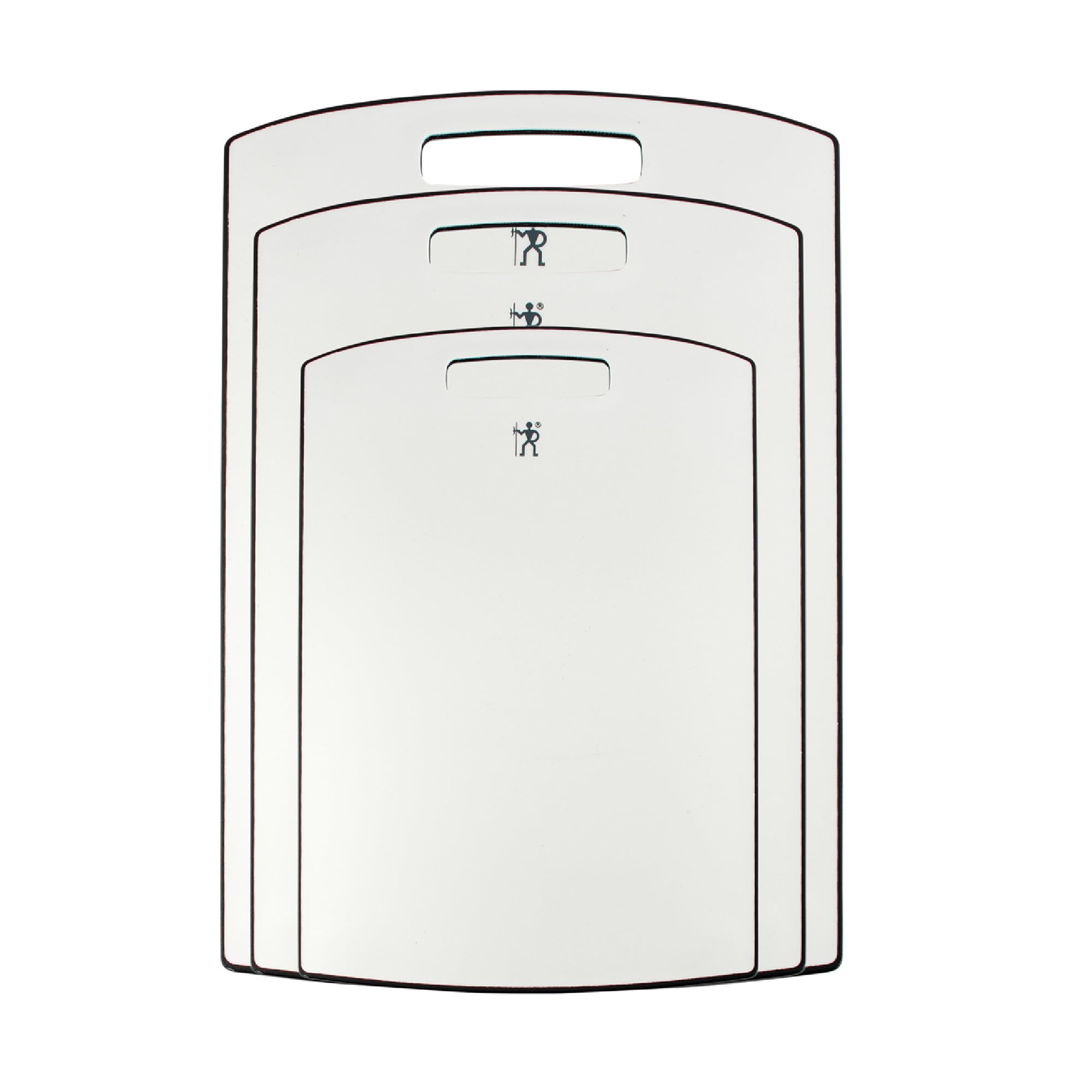 HENCKELS 3pc Polypropylene Cutting Board Set - Bacteria-Free Material, Silicone Non-Slip Feet, Dishwasher Safe - White, 11592-000