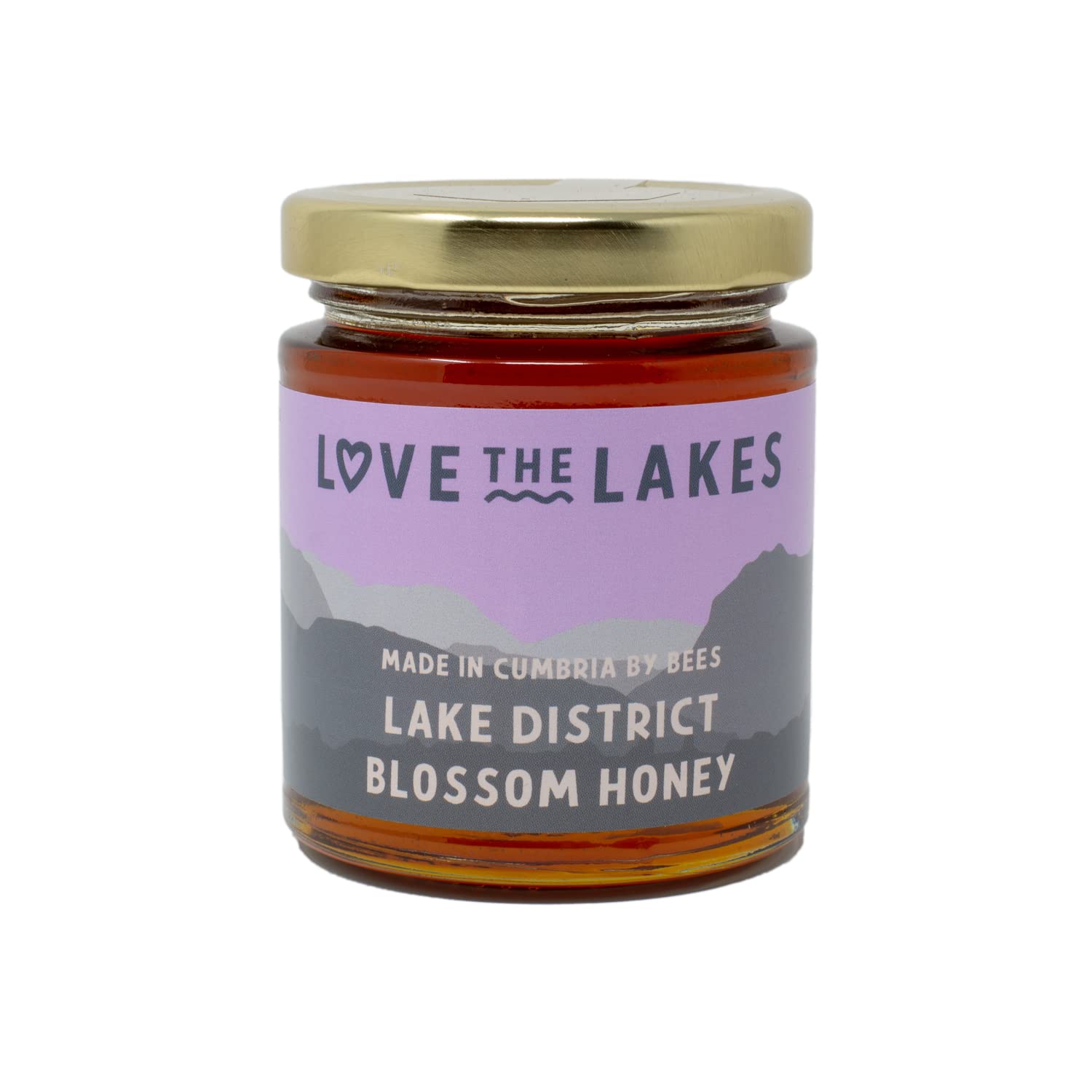 Lake District Blossom Honey - 227g Jar | Pure Golden Honey from Local Hives | Hand Sieved for Quality