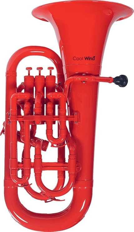 Amazon Com Cool Wind Ceu 0 Series 4 Valve Plastic Euphonium Red Musical Instruments