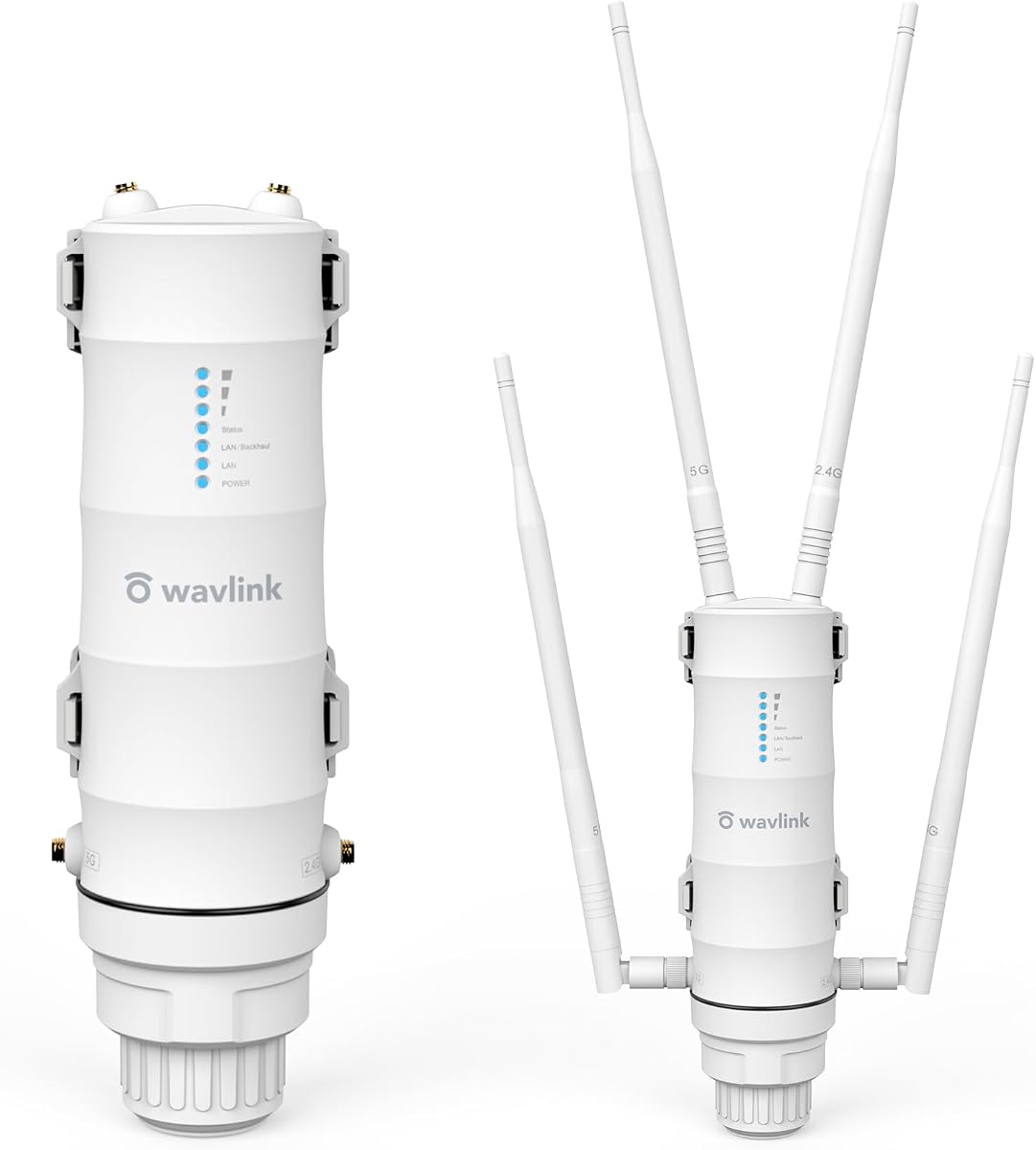 WAVLINK AC1200 Outdoor WiFi Range Extender, Weatherproof Dual Band Outdoor Access Point with POE, High Power Long Range WiFi Extender, 4x7dBi Antennas, AP/Router/Repeater Mode