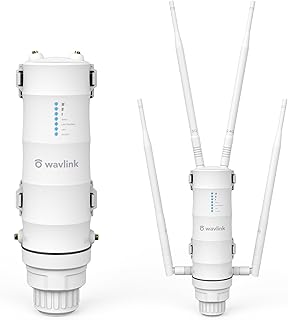 WAVLINK AC1200 Outdoor WiFi Extender Long Range WiFi Extender, Dual Band 2.4GHz+5GHz Weatherproof Outdoor Access Point with PoE Powered and Gigabit Ethernet, Supports Mesh Extender, AP, Repeater Mode
