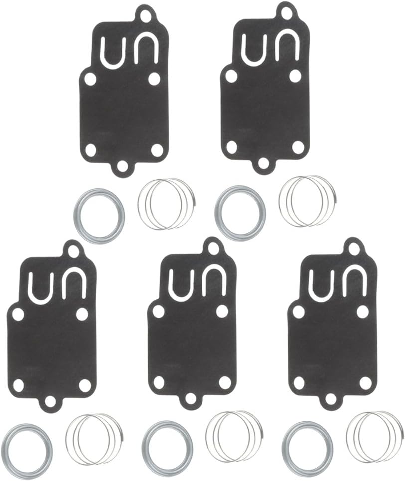 Buckbock 5PCS Carburetor Diaphragm Gasket kit for 2hp Thru 5hp Engines BS 270026 272538 272538S 272637 4157 4168 5021 5021K 690766 221377 Spring Cap