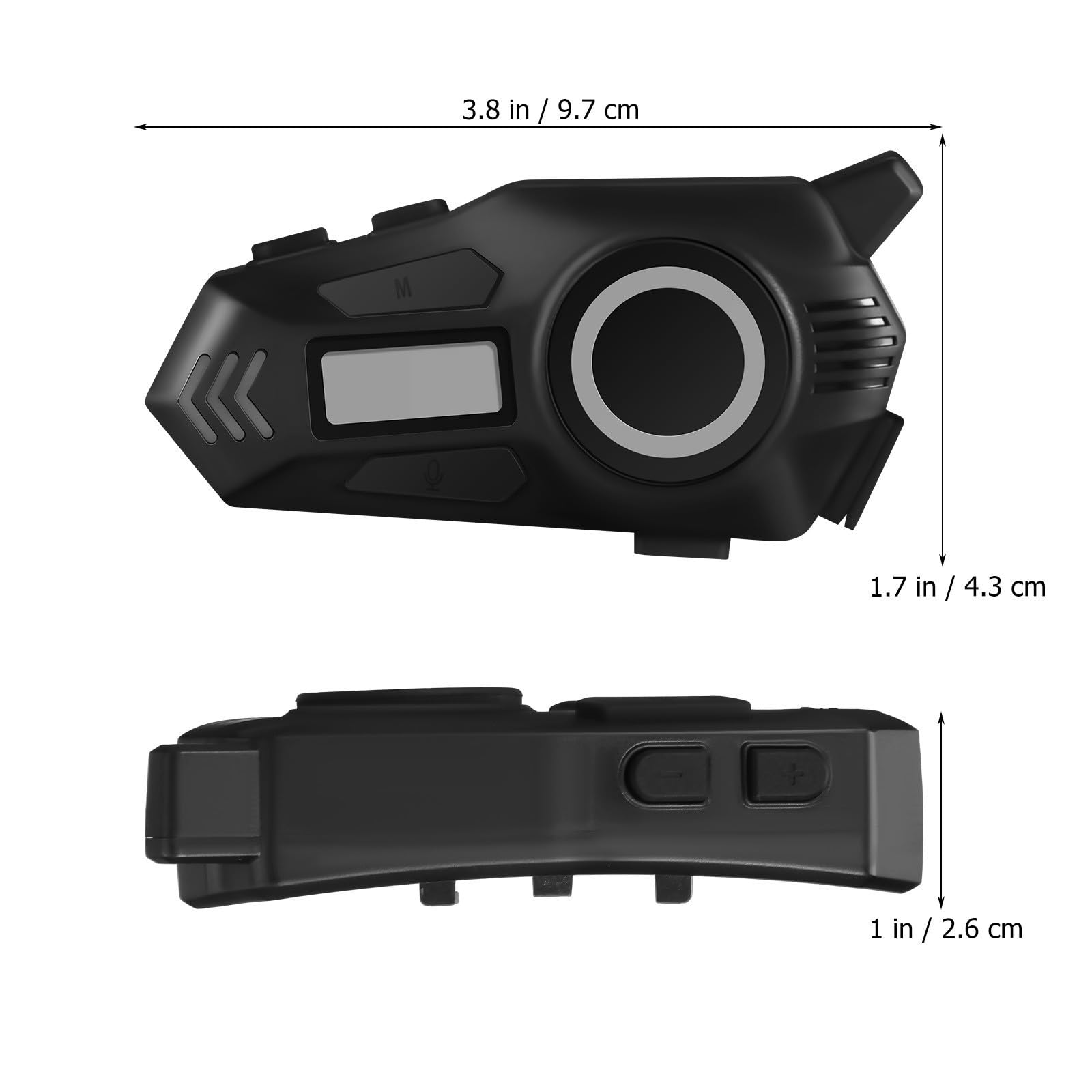 Amosfun Auricolari Wireless per Casco Moto Cuffie Sportive Ergonomiche con Microfono Comfort Prolungato e Batteria Lunga Durata per Comunicazione e Assistenza Vocale in Ciclismo