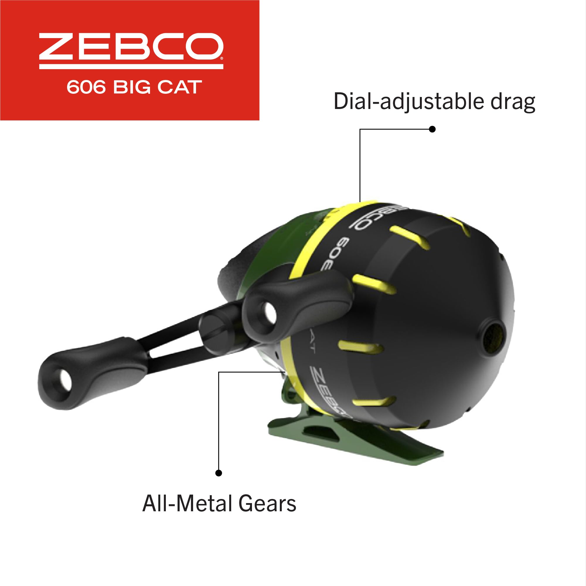 Amazon.com : Zebco 606 Big Cat Spincast Reel and Fishing Rod Combo