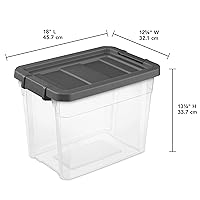 Vista 5 de Sterilite Caja Apilable Modular Transparente 30QT 14733V06