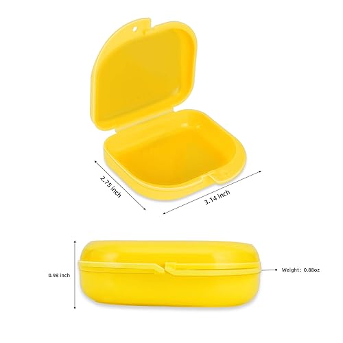 Miniatura 9 de Contenedor de protector bucal dental con orificios de ventilación, caja de soporte de dentadura transparente, funda delgada para el hogar, viajes,