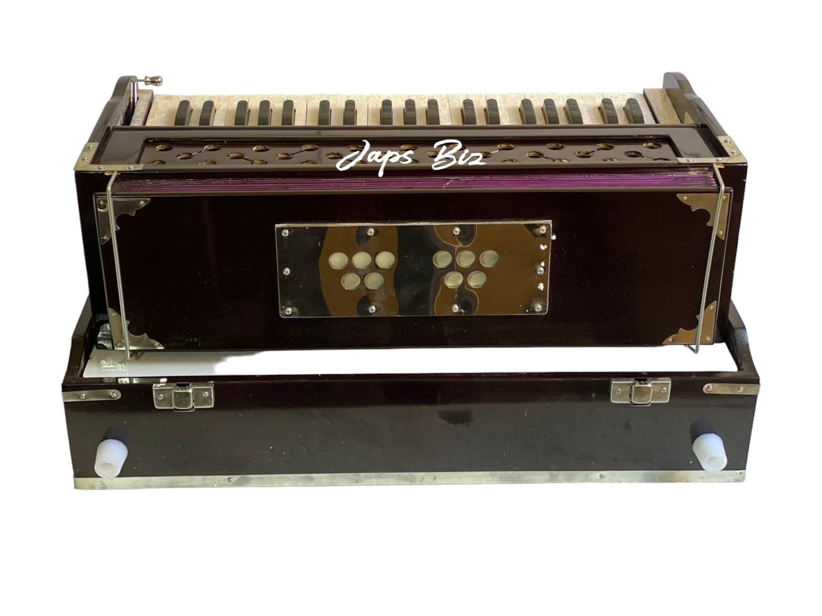 JAPS BIZ® Folding Harmonium Total 42 Keys,Deluxe Portable Harmonium, 2 Reeds, Coupler with Free Bag