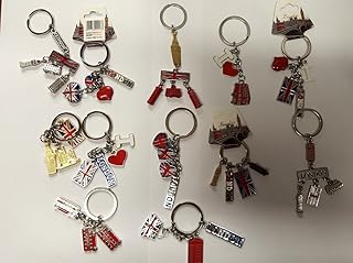 DEALBOX12 pcs London LandMark Souvenir KeyRing 3D souvenirs England souvenirs Gifts Metal Keyring