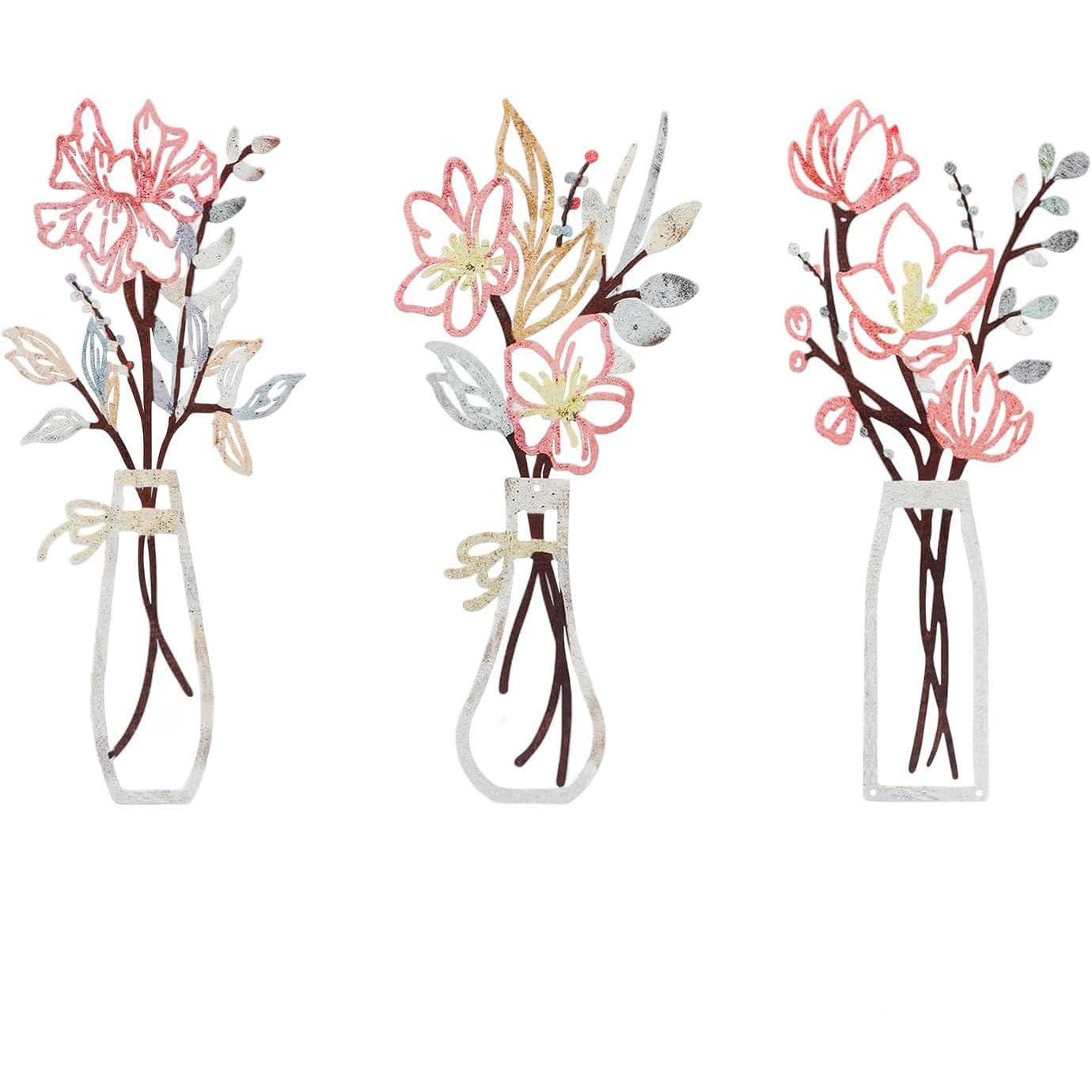 TUXCAXI Metal Flower Wall Decor Cute Wall Decor Adornos Para Baños Beautiful Floral Art Adds Nature S These Vibrant Any