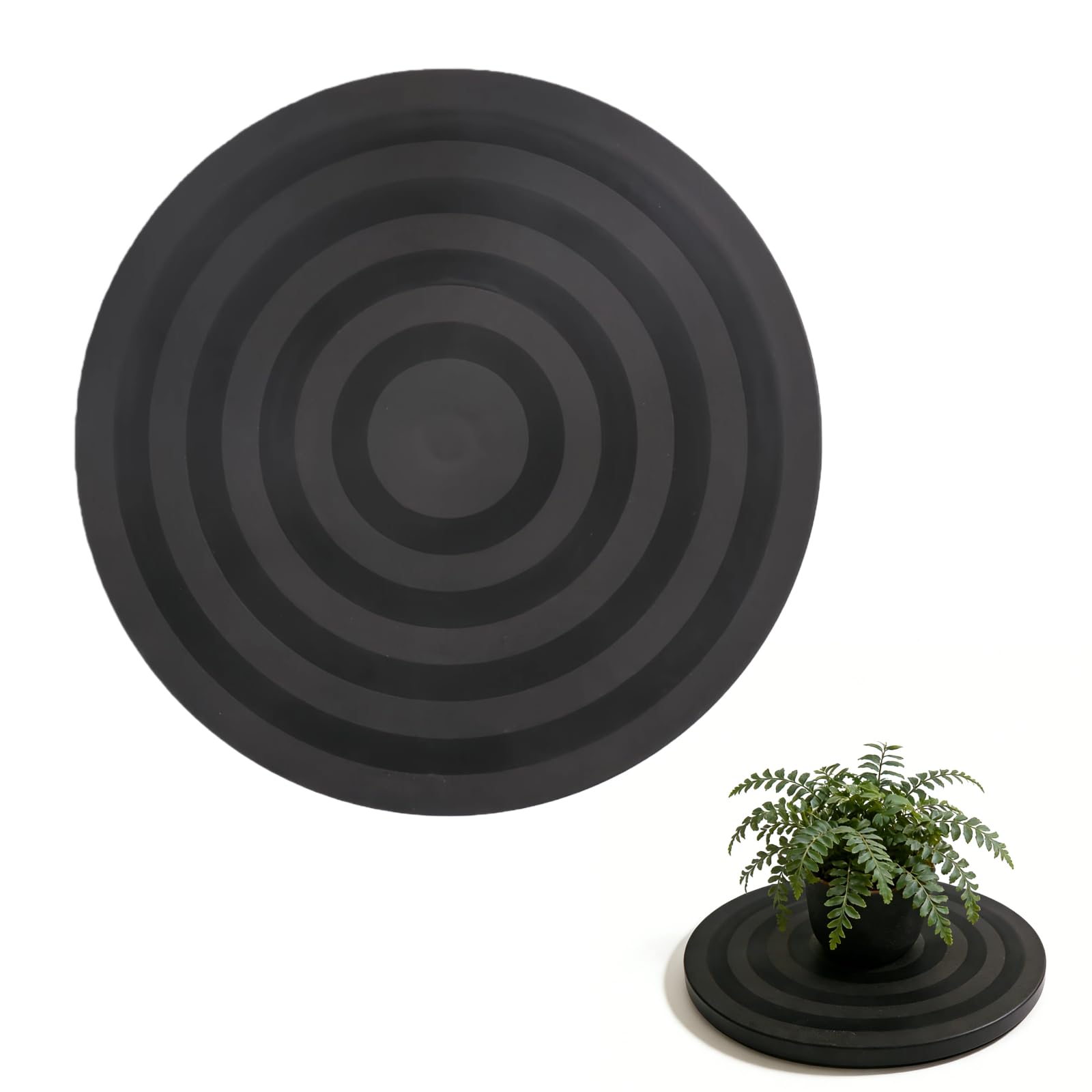 Heavy Duty Tourne-Disque Rond Rotatif,Plateau Tournant Universel Noir,Support Plaque Tournant Rotatif pour Travaux Manuels,Aérographe,Peinture,Téléviseurs à Écran Plat,Haut-parleurs