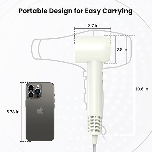 Miniatura 7 de Secador de pelo de alta velocidad, 150000 rpm profesional de alta velocidad negativo cuidado iónico secador de pelo, control de calor, secado