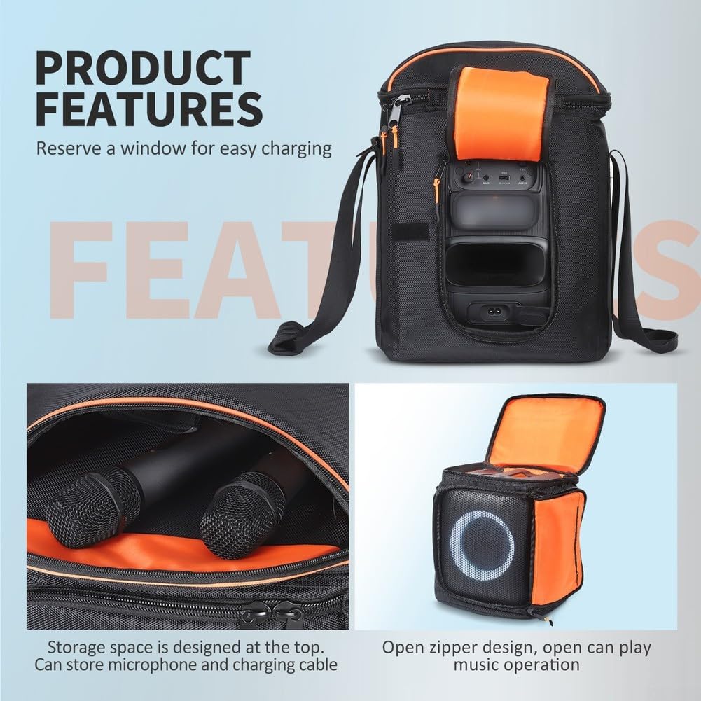 Custodia compatta per sistema audio JBL Encore2 con manici rinforzati e struttura antiscivolo per una maneggevolezza sicura
