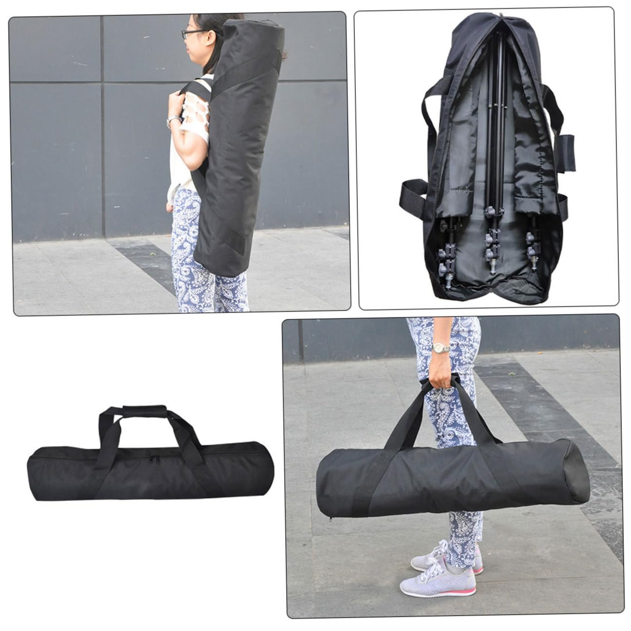 OSALADI Borsa Imbottitura Protettiva Regolabile Oxford e Nero per Tracolla Treppiede Design Compatto per Uso Fotografico e Attività All'aperto
