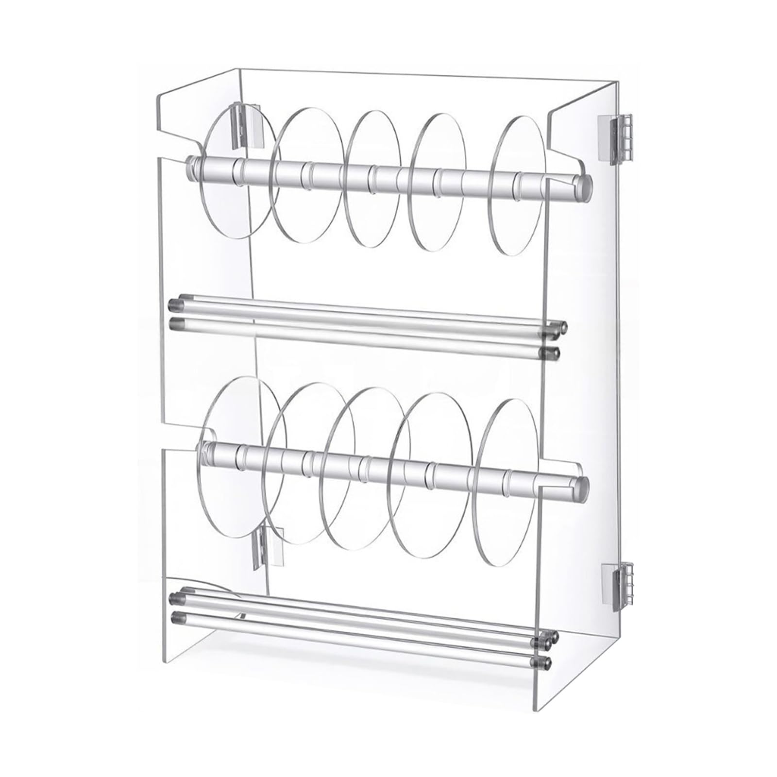 yanzunlrn Clear Sticker Storage Rack with Multiple Compartments Adjustable Label Dispenser for and Offices Supplies Acrylic Label Holder