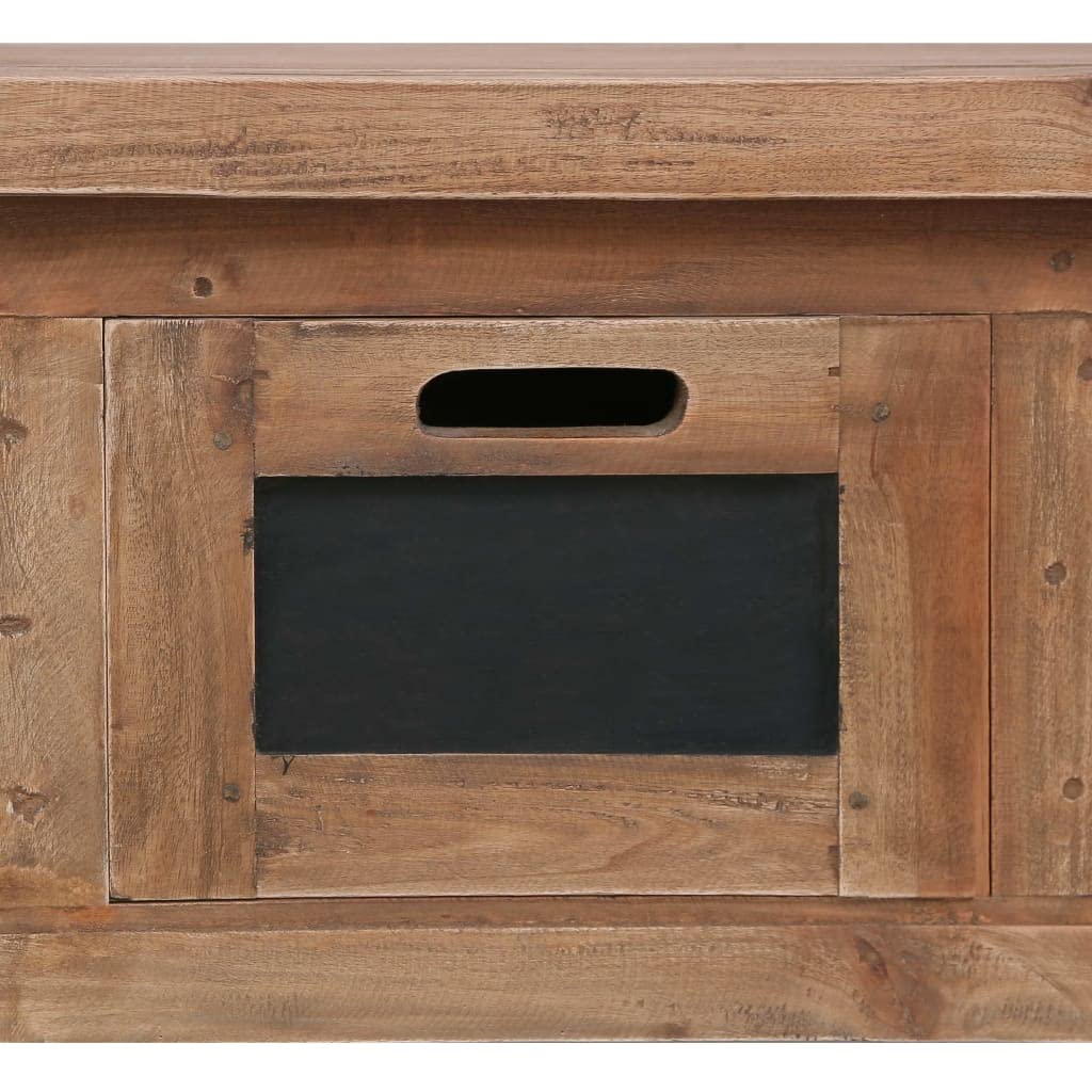 Meuble TV en bois massif acajou avec 3 tiroirs, 120 x 30 x 40 cm