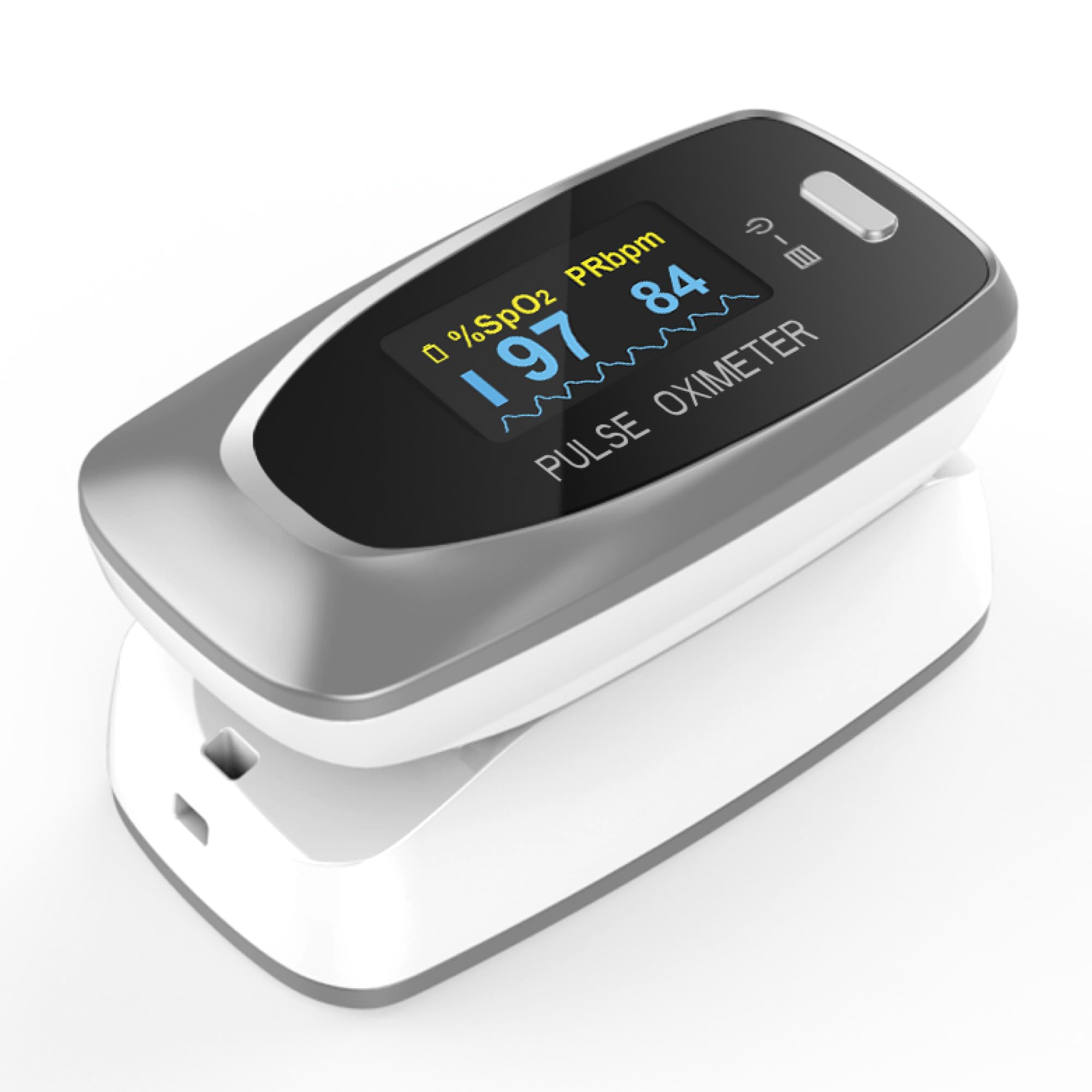CMS50D2 Digital Finger Pulse Oximeter, SpO2, PR and Optional PI Monitor with Pulse Waveform |Adjustable Brightness & Display|Auto Standby|Voice & PR Sound Alerts|Low-Battery Indicator-image-25