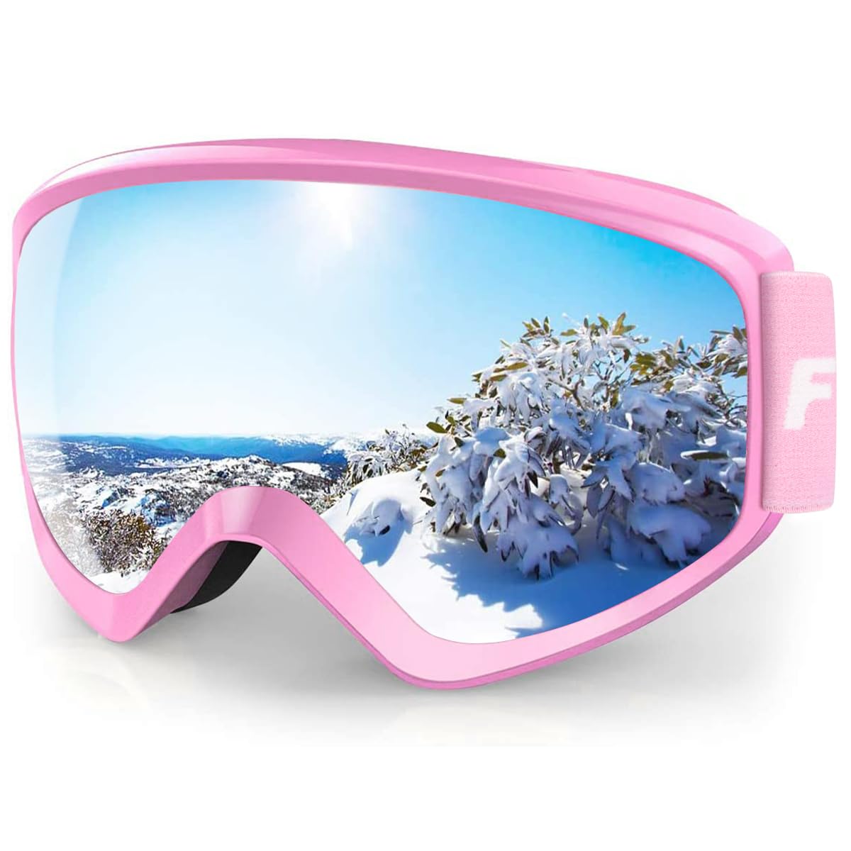 Findway Maschera da Sci Bambino 5~16 Anni Occhiali da Sci Maschera Sci Bambino Occhiali Sci OTG per Ragazzo Ragazza Anti UV Anti Nebbia Compatibile con Casco per Sci Snowboard Sport Invernali