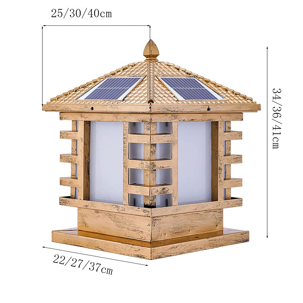 Lampada da Esterno Impermeabile Ip65, Lampada Solare da Palo, Lampada A LED Solare da Palo, Lampione Stradale per Portico, Giardino, Prato, Lanterna da Palo per Cort