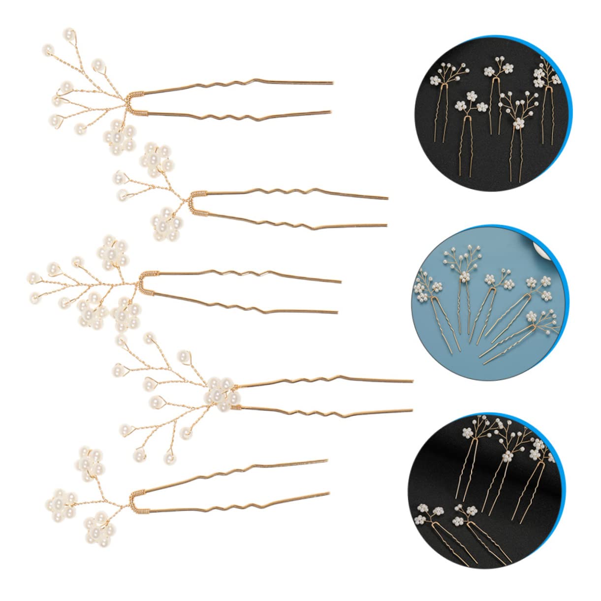 Abaodam 25piezas Horquillas De Perlas Forma De Para Novia Tocados De Boda Elegantes y Accesorios De Cabello y Celebraciones