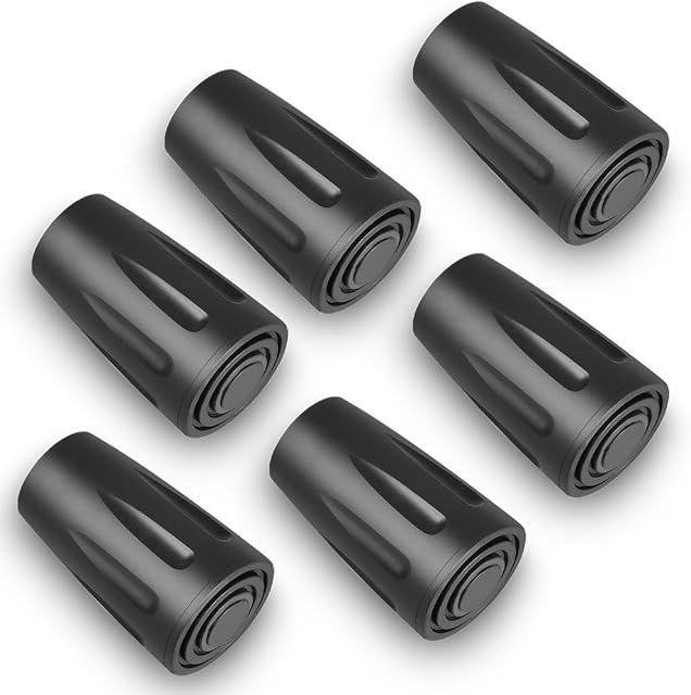 OTraki Walking Stick Caps 6/12 Pack Rubber Alpenstock Head Cover Replacement Rubber Tips End for Hiking Stick Walking Trekking Poles