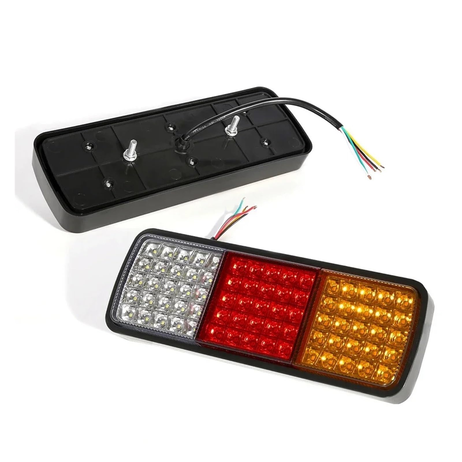 NAUTIG 2 Luces Traseras Impermeables 12 V Y 75 LED Para Remolque Camión, Intermitentes Marcha Atrás, Indicadora Para Caravana Tractor Faro Trasero