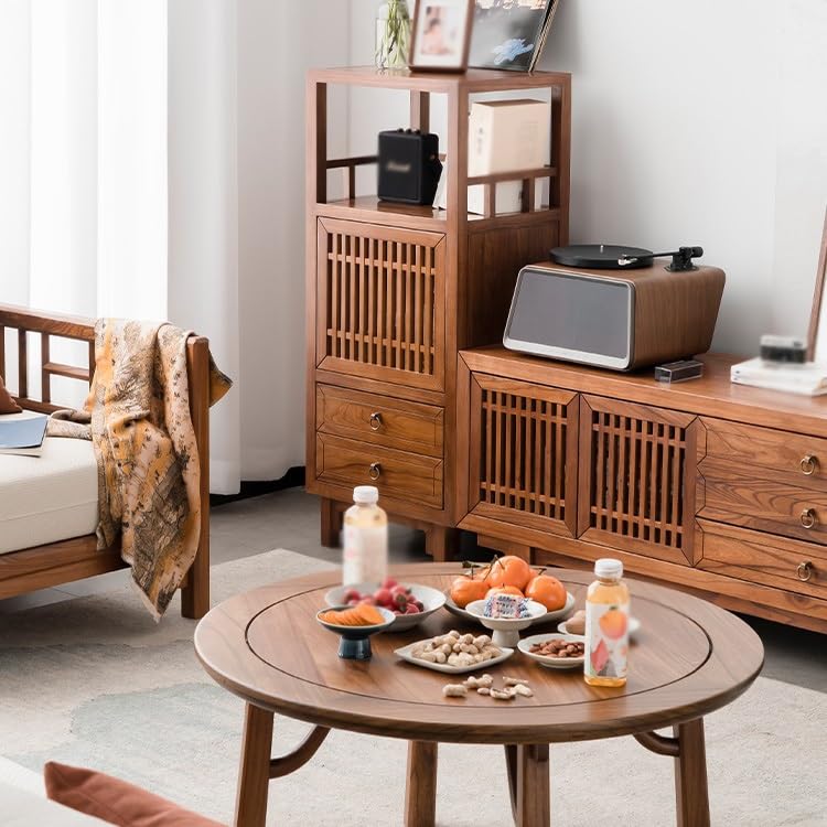 eexbz Sofa Chinese Style Wooden Sofa Side Table TV Side Cabinet Sofa Living Room Storage Cabinet Bedroom Corner Cabinet Sofas for Living Room