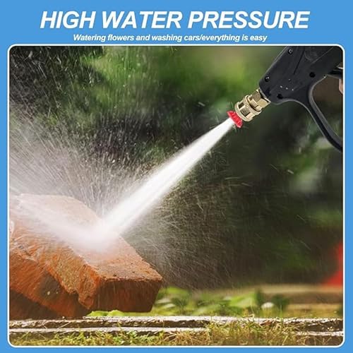 High Pressure Washer Gun, 4000 Psi Max Jet Wash Gun with 5 Color Quick Connect Nozzles, Waterproof Tape, M22 14mm Fitting Hose Connector and 1/4" Quick Connector, Power Washer Gun for Car Wash - Image 4