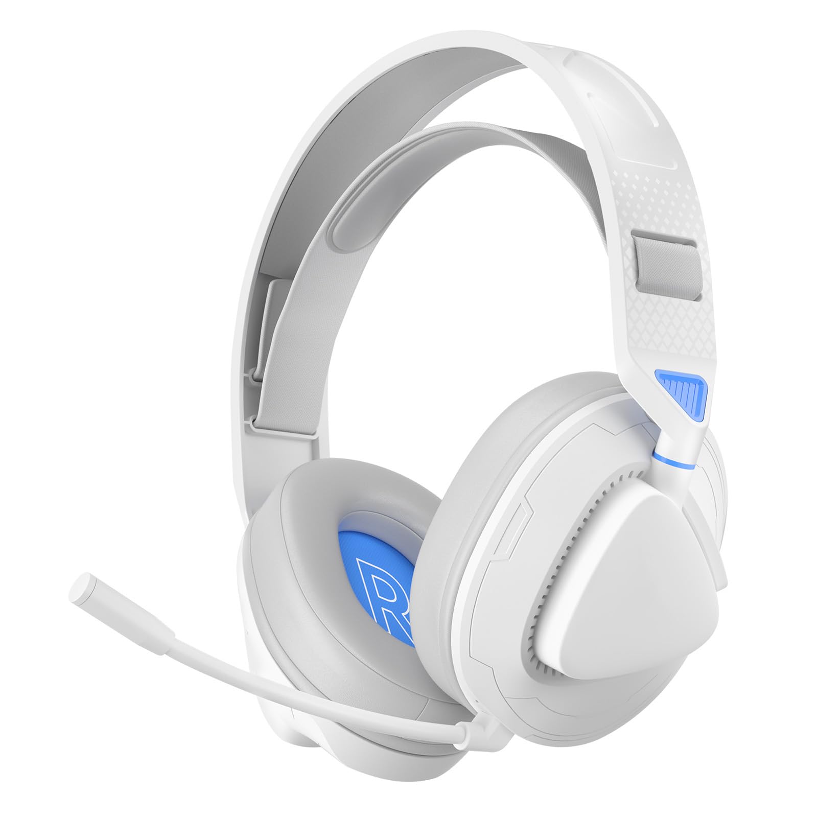 Auriculares inalámbricos para juegos con micrófono, auriculares Bluetooth ligeros para PC, 4 modos ajustables, diseño cómodo para sesiones de juego prolongadas