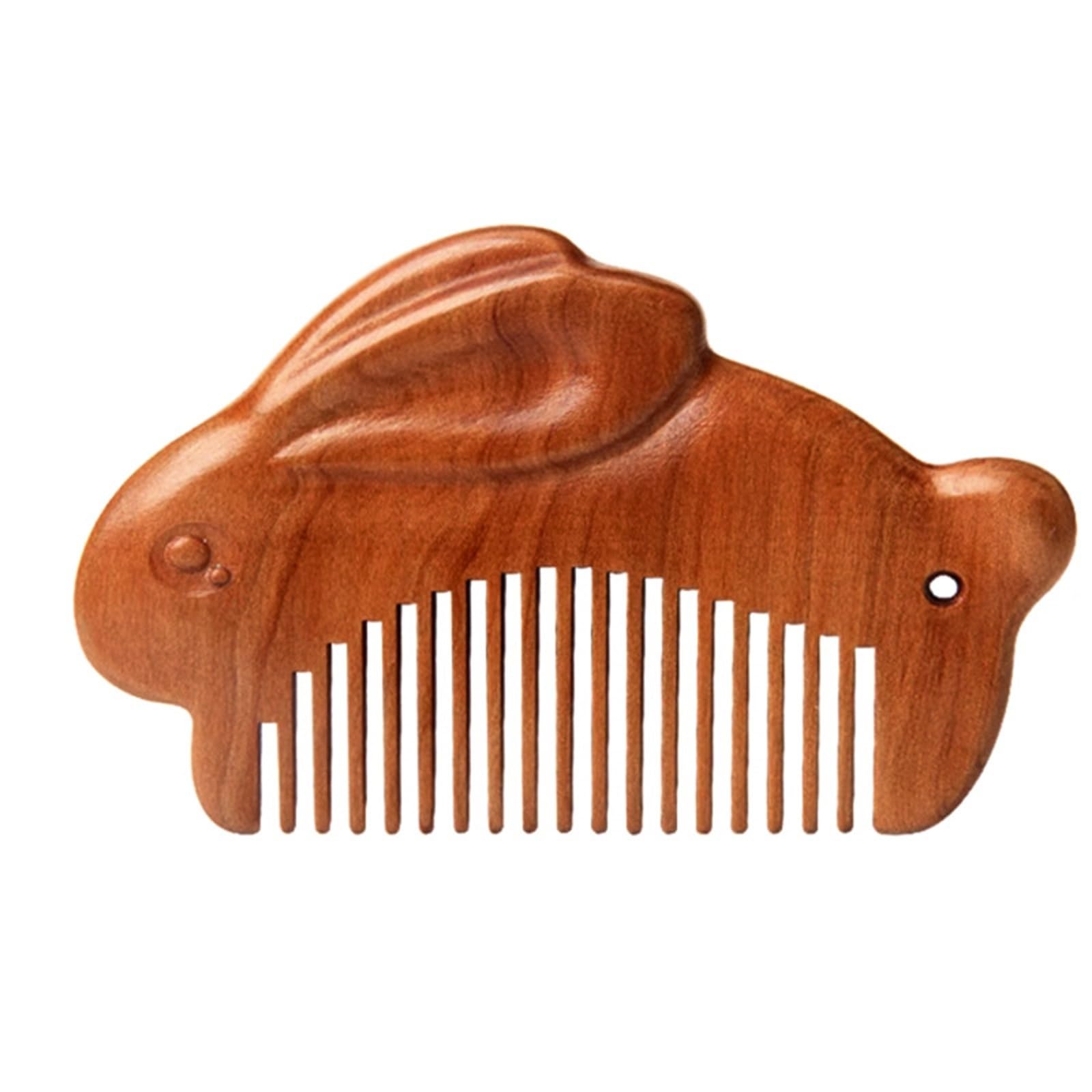 MRKU Peine de Madera portátil para Aniversario, pequeño Peine para Hombres y Mujeres.