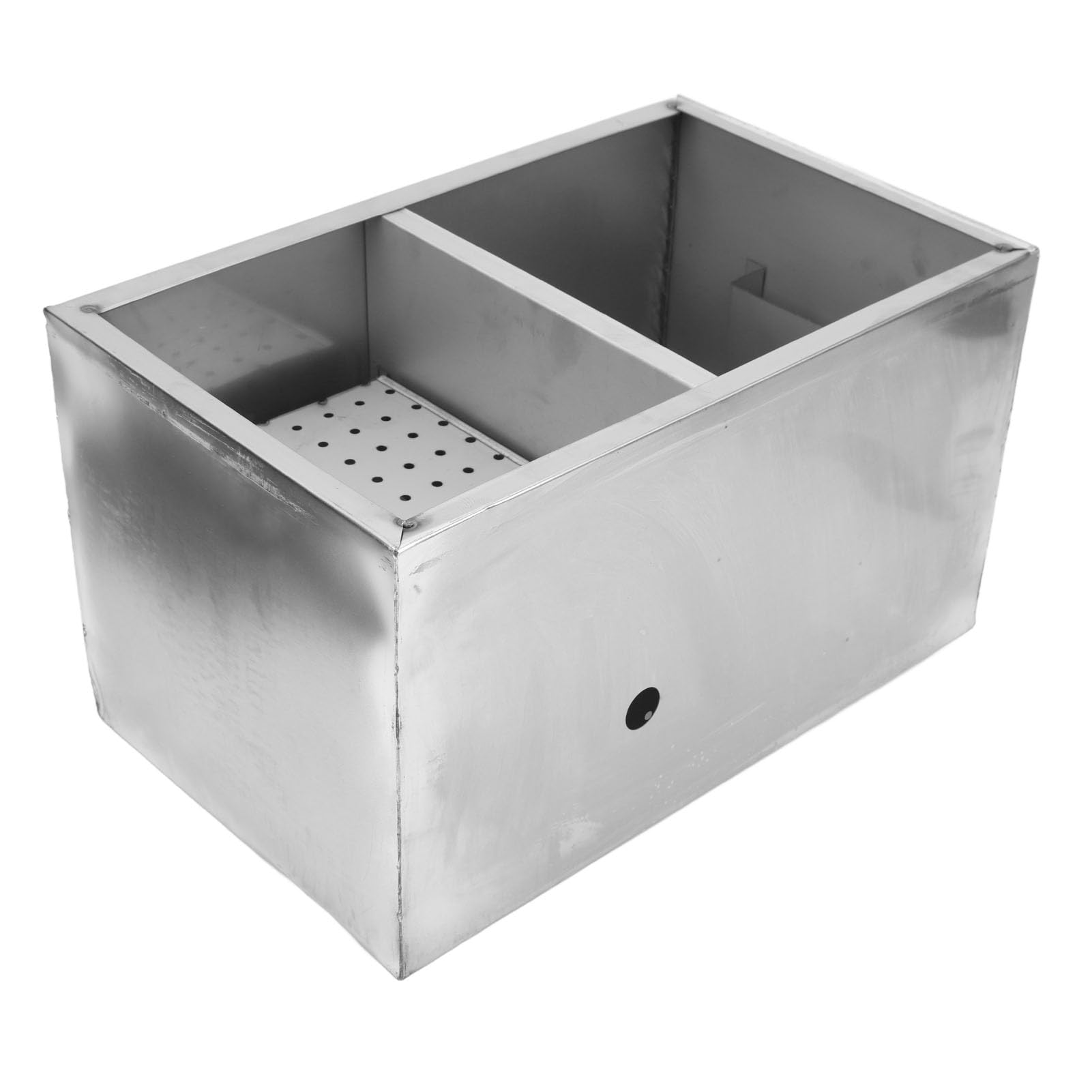 Trampa de Grasa 400x250x230mm, Interceptor de Grasa Comercial Filtración de 3 Niveles Separador de Aguas Residuales de Acero Inoxidable para Cocina Doméstica, Restaurante, Fábrica