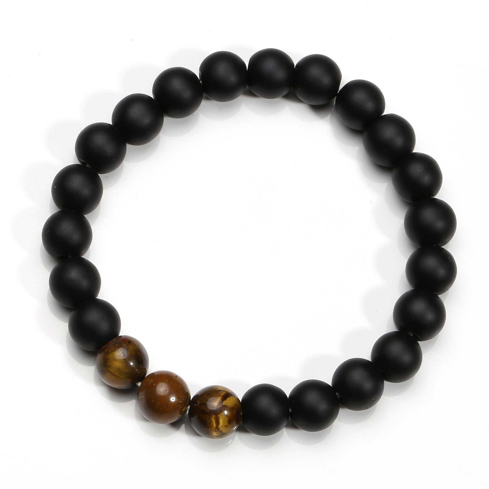 Braccialetto Elastico con Perline Rotonde da 8 mm in Pietre preziose Naturali per San Valentino, Perfetto per Ragazze.