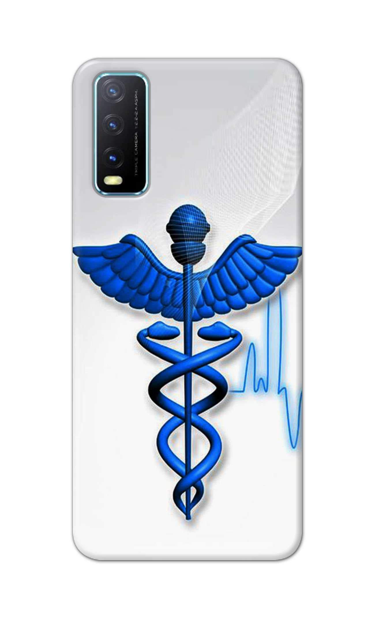 PRINTFIDAA Medical Doctor Logo Symbol Printed Designer Hard Back Case Cover for Vivo Y20 / Vivo Y20i / Y20s / Y20G / Vivo Y12s / Y20S (G) -(WU) VKM2023