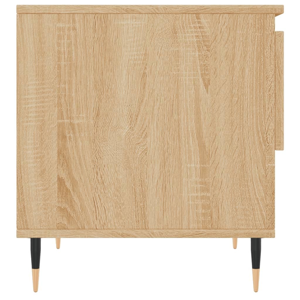Homgoday 2 tavolini da caffè in rovere Sonoma, 50 x 46 x 50 cm, in legno ingegnerizzato, tavolino da tè per soggiorno, sala d'accoglienza degli ospiti, camera da letto e mobili da ufficio