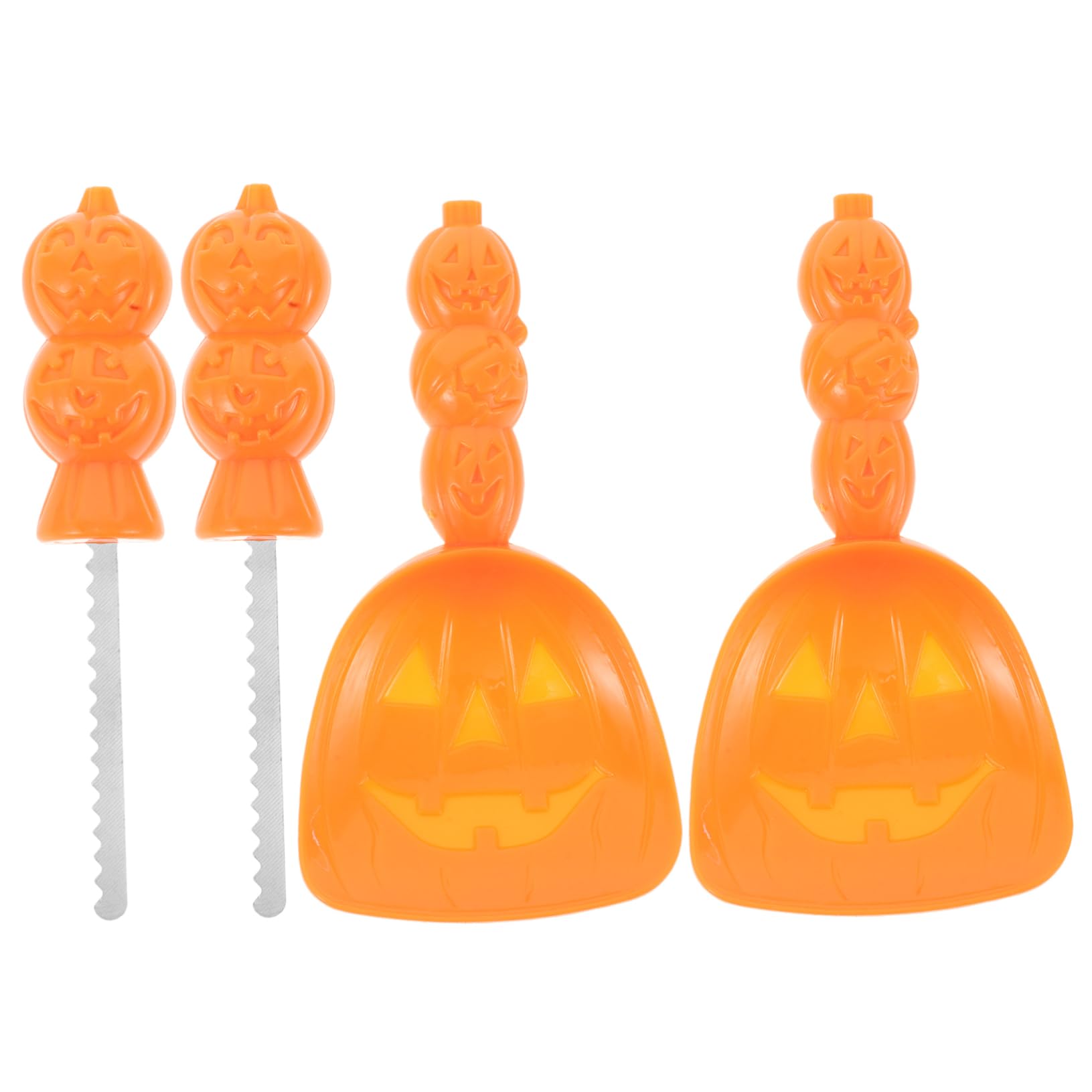STOBAZA 4Pcs Pumpkin Carving Tools Engraving Kit for Halloween Jack O Lanterns Includes Carvers Shovels for and Vegetable Sculpting