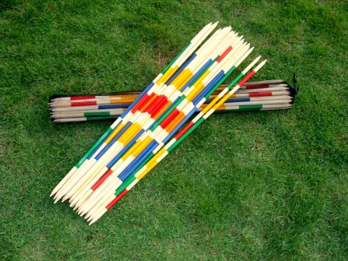 Bandito Mikado géant, longueur denv. 95 cm avec 25 baguettes, livré complet avec filet de transport, un superbe jeu très amusant pour toute la famille