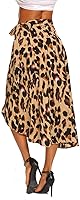 Vista 4 de Newchoice Women's Boho Leopard Skirt High Low Split Summer Beach Midi Wrap Skirts