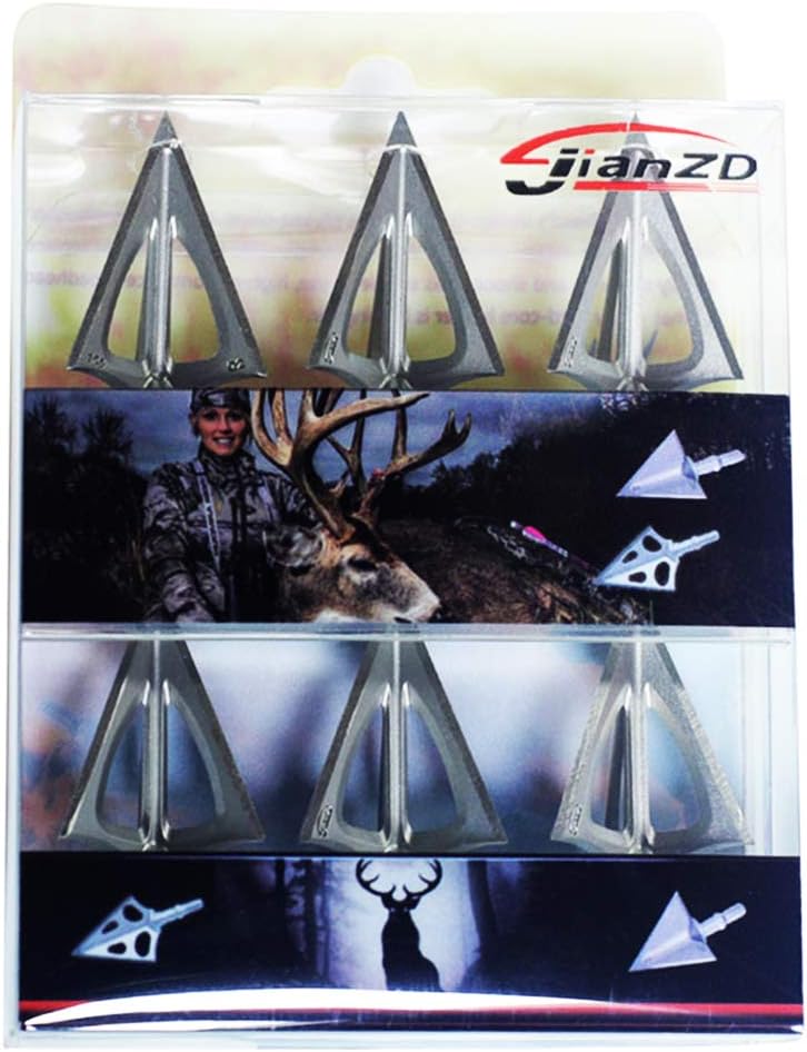 Bgary Broadheads 100 Grain Archery Broadheads for Crossbow Recurve Bow and Compound Bow 6PK/12PK